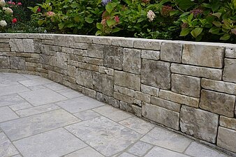 Garten Mauer Dolomit Mauersteine getrommelt schön